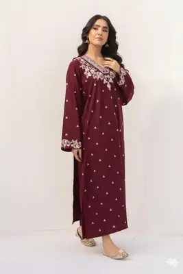 2 Pcs Women's Unstitched Embroidered Suit