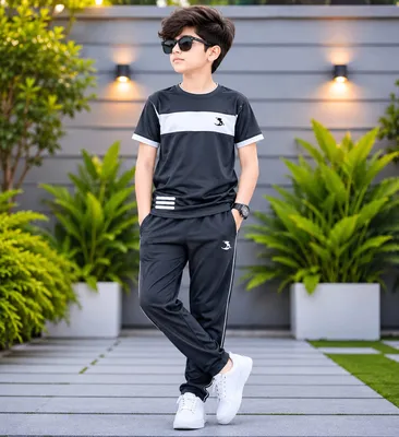 2 Pcs Boy's Dri-Fit Plain Tracksuit thumbnail 2