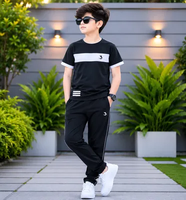 2 Pcs Boy's Dri-Fit Plain Tracksuit thumbnail 2