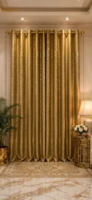 1 Pc Velvet Textured Curtains