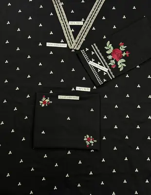 2 Pcs Women's Unstitched Embroidered Suit thumbnail 2