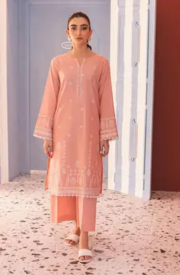 2 Pcs Women's Unstitched Embroidered Suit
