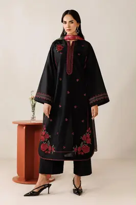 2 Pcs Women's Unstitched Embroidered Suit