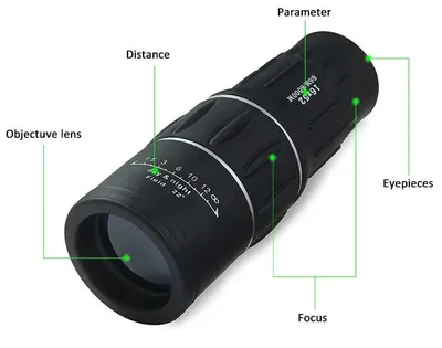 Bushnell Monocular Image Magnification 16X Objective Lens Diameter 52mm Focus System Eyepiece System Rotating Around Prism System Roof Eye relief 18mm Exit Pupil 5.2mm Field of view 22 degree thumbnail 3