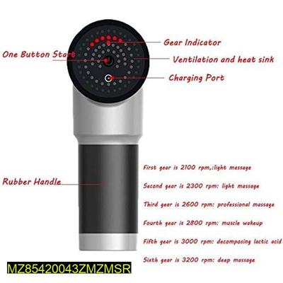 Fascial Gun KH-320 Silver Black Massage Device thumbnail 3