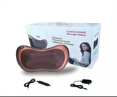 Portable Electric Massage Pillow Brown ABS for Car Home