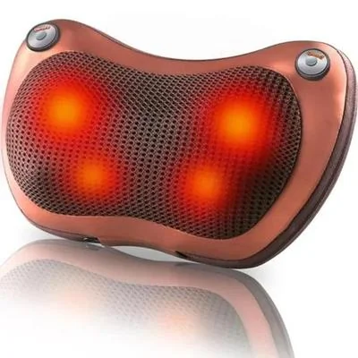 Portable Electric Massage Pillow Brown ABS for Car Home thumbnail 3