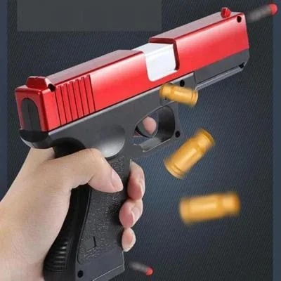 Kids Red Black Plastic Toy Gun 3-5 Years
