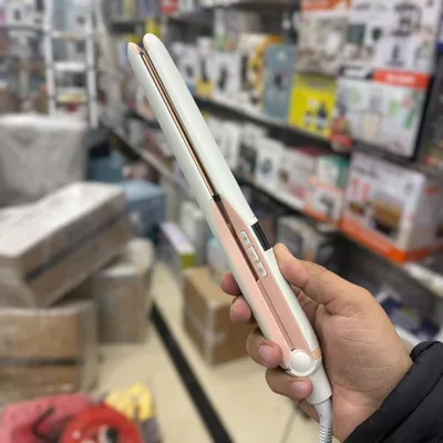 Intelligent Temperature Control Hair Straightener ABS Plastic White thumbnail 3