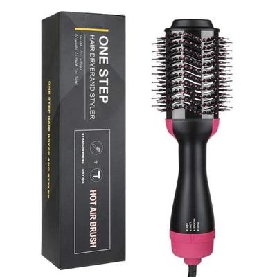 One Step Hot Air Brush Hair Dryer & Styler 1000W Pink