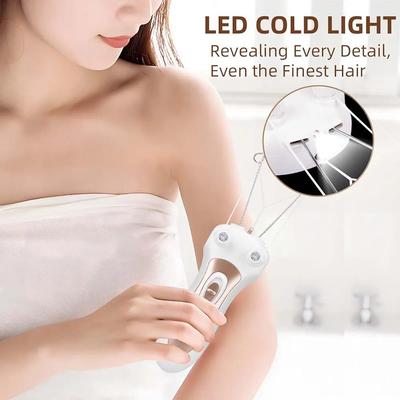 White LED Shaver for Sensitive Skin, Lightweight & Durable