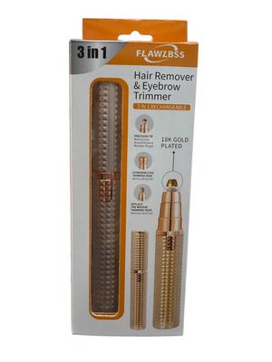 Rechargeable 3-in-1 Facial Hair Remover & Eyebrow Trimmer for Women
