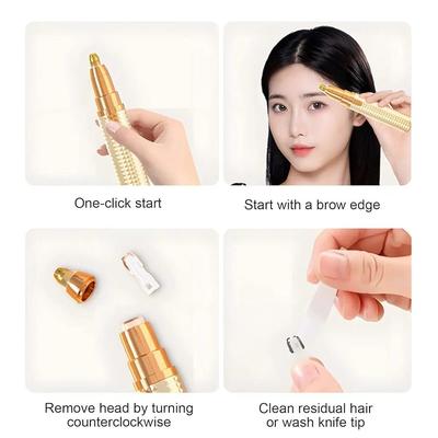 Rechargeable 3-in-1 Facial Hair Remover & Eyebrow Trimmer for Women thumbnail 8