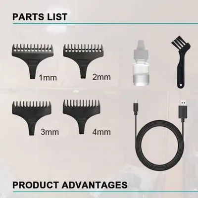 Daling DL-0009 Hair Clipper Ivory Alloy Steel 1200mAh Professional Clipper for Men thumbnail 4