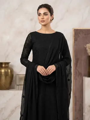 2 Pcs Women's Unstitched Hand Embroidered Suit
