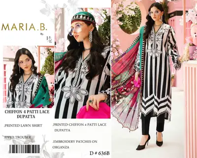 3 Pcs Women's Unstitched Printed Suit