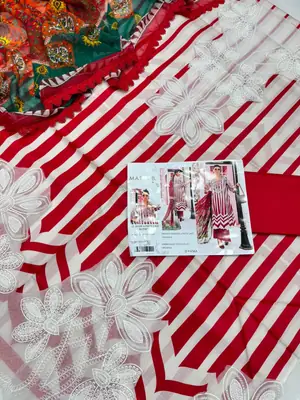 3 Pcs Women's Unstitched Printed Suit thumbnail 2