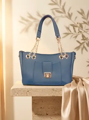 Women's PU Leather Plain Hand Bag