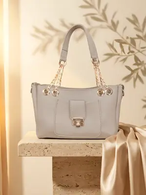 Women's PU Leather Plain Hand Bag
