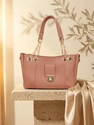 Women's PU Leather Plain Hand Bag