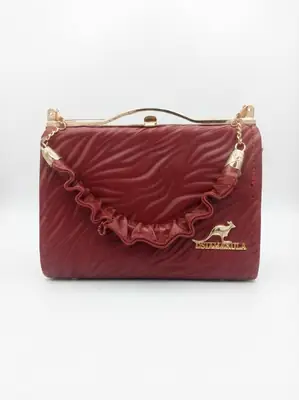 Women's PU Leather Plain Hand Bag