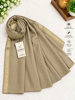 Women's Pashmina Wool Plain Shawl