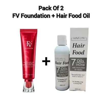 FV Foundation + Hair Food Oil 200ml Bundle