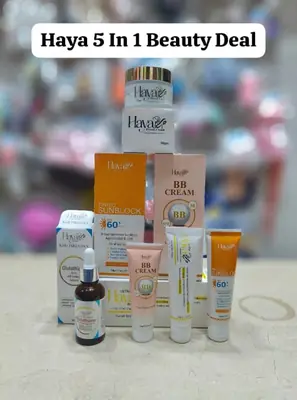 haya 5 in 1 Beauty Deal Face serum Face wash Face cream Night cream Sunblock thumbnail 2