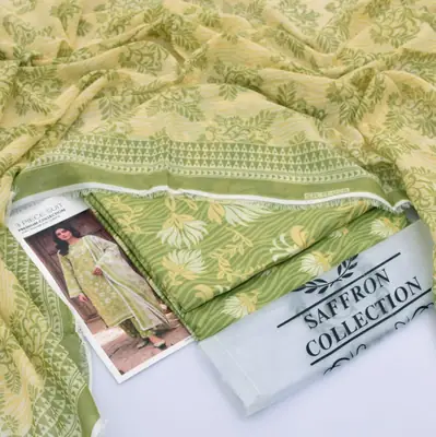 3 Pcs Women's Unstitched Digital Print Suit thumbnail 3