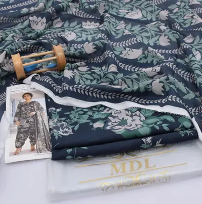 3 Pcs Women's Unstitched Digital Print Suit thumbnail 2