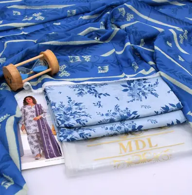 3 Pcs Women's Unstitched Digital Print Suit thumbnail 2