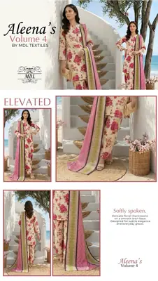 3 Pcs Women's Unstitched Digital Print Suit
