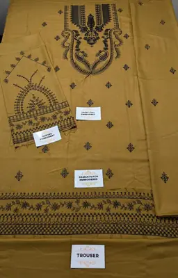3 Pcs Women's Unstitched Embroidered Suit thumbnail 3