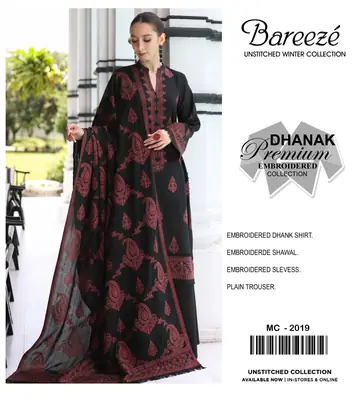 BAREEZE Women's Unstitched Premium Winter Collection