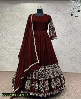 3 Pcs Women's Stitched Shamoz Silk Embroidered Maxi thumbnail 3