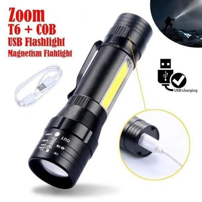 Premium Black Metal Flashlight with Green Case thumbnail 7