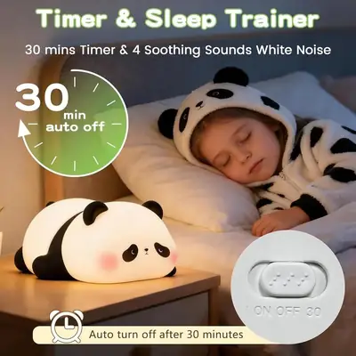 Rechargeable panda Table Lamp thumbnail 5