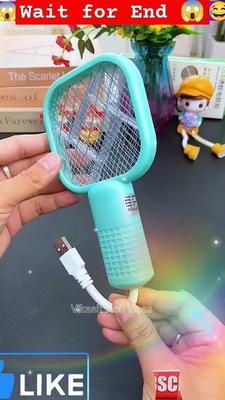 Electric Mosquito Swatter White ABS Lightweight thumbnail 5