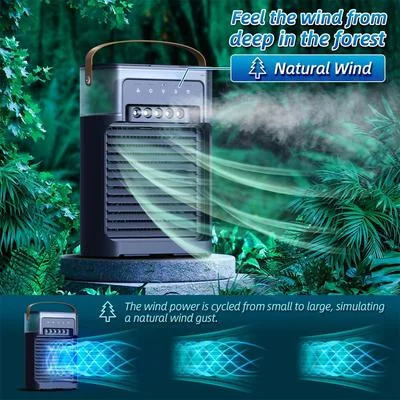 Portable Mini Air Cooler with Remote Control Black thumbnail 8