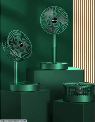 Green Rechargeable Fan for Home Office Outdoor Use thumbnail 7