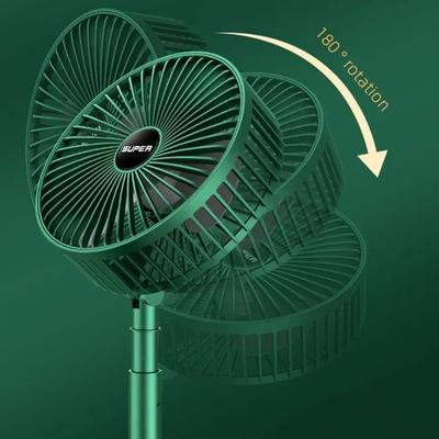 Green Rechargeable Fan for Home Office Outdoor Use thumbnail 2