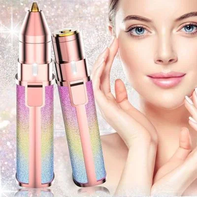 Rechargeable Women's Eyebrow Trimmer Glitter Pink