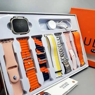 7 in 1 Smart Watch Set with 7 Straps Multicolor Rechargeable thumbnail 3
