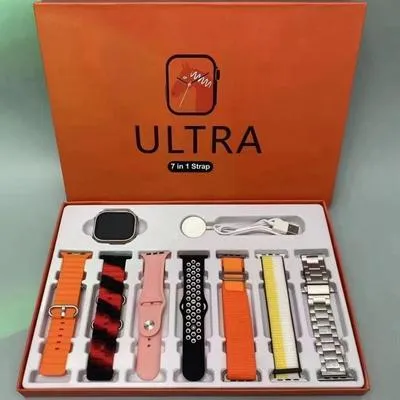 7 in 1 Smart Watch Set with 7 Straps Multicolor Rechargeable thumbnail 4