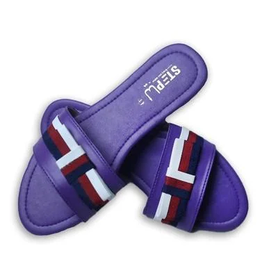 Purple Striped Sandals for Women Casual Wear Pakistan