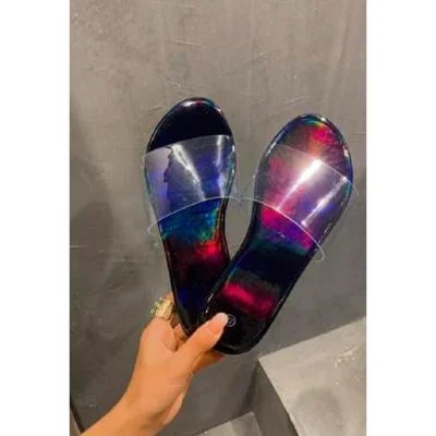 Women's Multicolor Rexine Casual Slippers Size 6-11