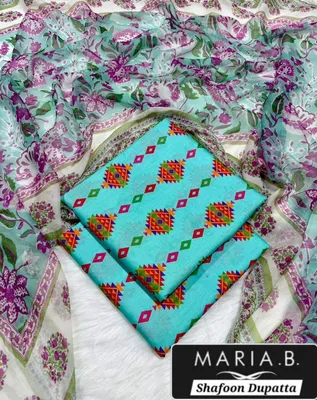 Blue Digital Print Lawn 3Pcs Set for Women thumbnail 2