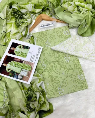 Green Digital Print 3Pcs Lawn Suit for Women thumbnail 2