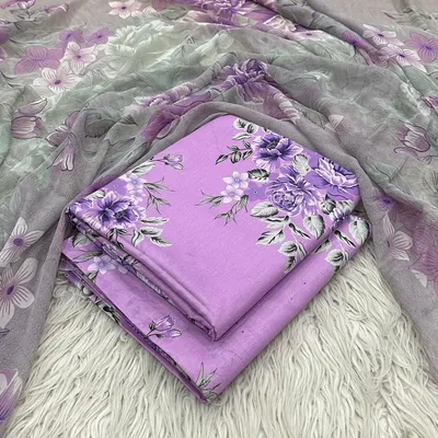 Purple Lawn 3Pcs Embroidered Suit for Women thumbnail 2