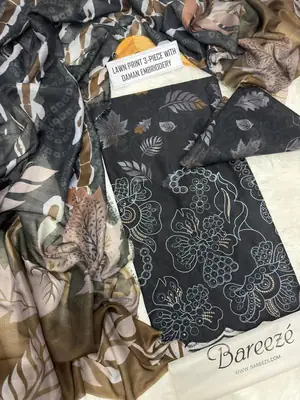 3 Pcs Women's Unstitched Printed Suit thumbnail 2